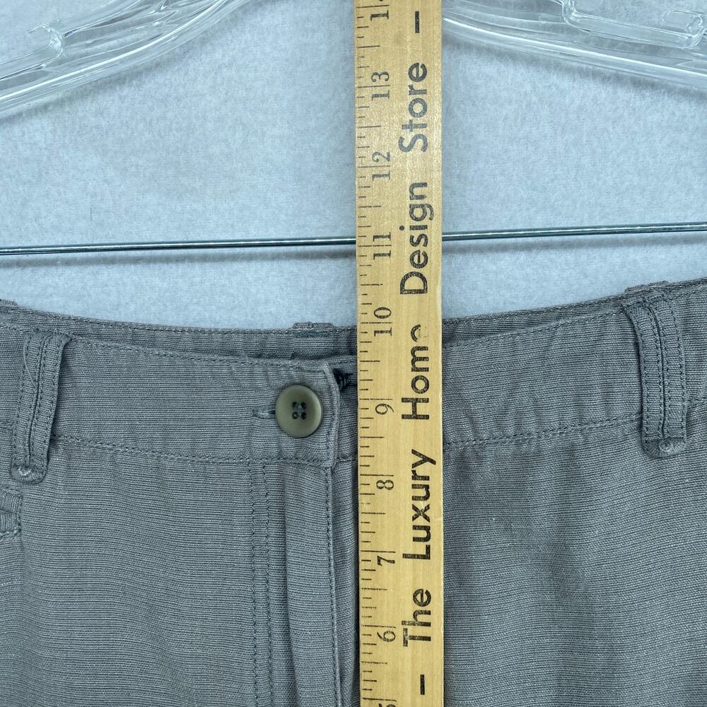 EILEEN FISHER Pants S Soft Cotton Canvas Chino Straight Cropped Cuff Detail Gray - Picture 10 of 14